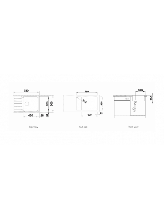 Pomivalno korito Blanco LEMIS XL 6 S-IF